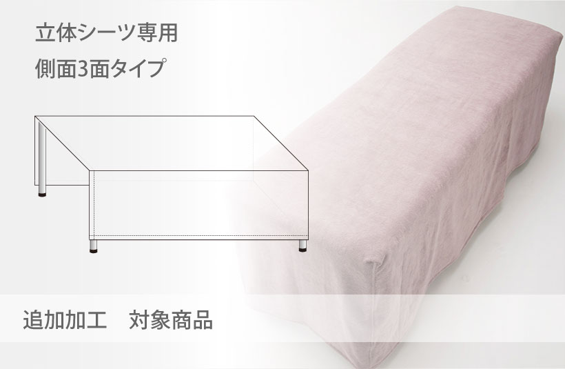 側面3面加工(立体シーツ専用)